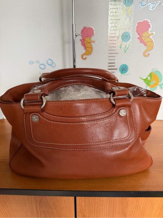 Celine Handbags - Celine Brown Leather Shoulder Bag